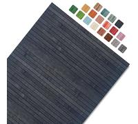 CosìCasa Tapis Cuisine Devant Evier Lavable en Bambou Naturel Éco-Responsable | Tapis Bambou Polyvalent, Idéal comme Tapis de Bain Antidérapant, Tapis d'Entrée Intérieur (Noir Profond - 50X200)