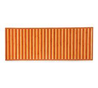 CosìCasa Tapis Cuisine et Salle de Bain en Bambou - 50x140 cm Antidérapant et Résistant à l'eau - Bois Naturel Durable - Effet Multicolore Facile à Nettoyer - Orange