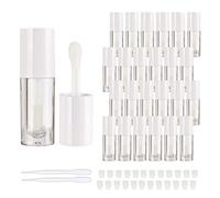 COSIDEA Lot de 14 mini tubes vides pour brillant à lèvres de 6 ml, contenants pour brillant à lèvres couleur nude, blanc