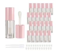 COSIDEA Lot de 14 tubes vides de 6 ml pour gloss à lèvres - Tubes ronds roses avec baguette épaisse, rose, 14 Count (Pack of 1)