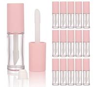 COSIDEA Lot de 15 tubes de gloss à lèvres vides PETG avec pinceau épais pour teinture à l'huile de ricin, correcteur, 10 ml