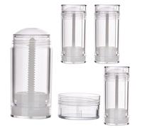 COSIDEA Lot de 4 récipients ronds vides blancs pour déodorant 30 g - Remplissage par le bas - Grand tube torsadé pour cire capillaire