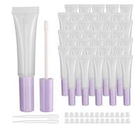 COSIDEA Lot de 50 tubes vides violets de 15 ml pour gloss à lèvres avec baguette 14,2 g
