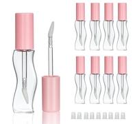 COSIDEA Lot de 9 tubes vides de 15 ml pour gloss à lèvres en forme de S pour recharge d'huile de noix de coco