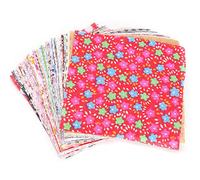 Cosiki 100 Pièces de Patchs Carrés Imprimés en Coton Doux pour Travaux Manuels de Couture, Motifs Floraux pour Sacs à Main, Sacs à Main, Vêtements de bébé, 3,9" X 3,9"