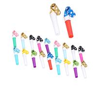 Cosiki 20 Ensembles de Souffleurs de Fête, Générateurs de Bruit d'anniversaire Colorés avec des Formes en Carton de Dessin animé, Idéaux pour les Fêtes et Célébrations d'enfants, Embout de 6 Cm