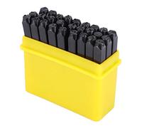 Cosiki 36 Pièces en Acier au Carbone Lettre Numéro Alphabet Poinçon Kit D'outils de Tampon en Métal pour le Marquage du Métal et L'artisanat du Cuir avec Boîte de Rangement pour les Amateurs