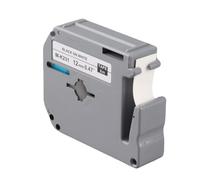 Cosiki Accessoires D'imprimante PET de Ruban D'étiquettes Durables de 12 Mm pour PT-65 PT-70-80, Forte Adhérence pour la Fabrication D'étiquettes, adapté à L'imprimante, Lettre Noire et Base Blanche