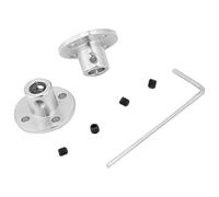 Cosiki Accouplement à Bride M3 2 Pièces, Connecteur de Coupleur d'arbre Moteur, Couplage ID 6 Mm OD 10 Mm avec clé Hexagonale et Vis, Idéal pour le Montage d'accessoires de Moteur électrique