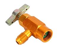 Cosiki Adaptateur DE Réfrigérant A2L, R134A Peut Appuyez sur Une Soupape avec Finition sans Bout 1/4 SAE Thread Aluminium Alliage R134A DISPENANT DE REFRIGRANT pour EUROPOR (1/2ACME TT1214)