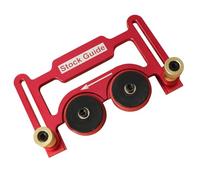 Cosiki Alimentateur de Presse pour Scie à Table, Rouleau à Double Roulement anodisé en Alliage D'aluminium avec Roues Réglables en PU pour Limite de Coupe de Planche à Plumes et Bloc