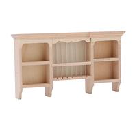 Cosiki Armoire de Rangement Miniature 1/12, Armoire de Maison de Poupée Peinte à la Main, Conception Murale pour Cuisine de Maison de Poupée, Bois de Bouleau, 5,1 Po (Couleur du Bois)