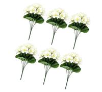 Cosiki Artificial Flowers Silk Bouquet for Outdoor Use (White)