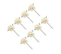 Cosiki Artificial Hydrangea Flowers, Vintage Silk Decor (Autumn White)