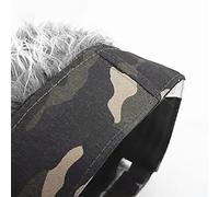Cosiki Bandeau de Perruque Court Gris Camouflage pour Hommes et Femmes élégants, Taille Réglable pour les Fêtes et les Activités de Plein Air