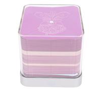 Cosiki Bloc-notes 3D Charmant Bloc-notes D'art Rose pour Décor de Bureau Cadeau D'anniversaire Papier 9.8x9.8x9.3 Cm (PURPLE)