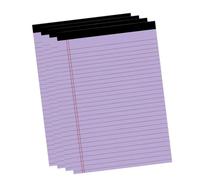 Cosiki Bloc-notes ligné Large Format A5 avec Double Marge Rouge pour une Organisation Propre, Parfait pour les étudiants et les Professionnels, Lot de 4 (4 pièces 12,7 x 20,3 cm, 50 pages.)
