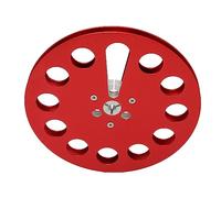 Cosiki Bobine de Ruban Vide de 1/4 de 7 Pouces, Bobine de Réception en Alliage d'aluminium, de de Ruban avec 11 Trous de Résistance au Vent, Idéale pour les Lecteurs de Bande Universels (rouge)