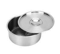 Cosiki Bol Vapeur en Acier Inoxydable 304 avec Couvercle, Cuiseur à Riz épais Résistant à la Chaleur pour une Cuisson avec Joint étanche, Répartition Uniforme de la Chaleur (17 cm)