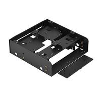 Cosiki Cadre Adaptateur de Baie de Lecteur de Disquette 5,25 Pouces à 2,5 Pouces et 3 , Support de Montage en Plastique, Support HDD SSD avec Déflecteur et Vis, Idéal pour Baie PC ,25