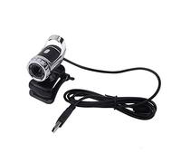 Carnaval Commerçant Clip-on Webcam, USB 2.0 12M Pixels, Web Camera HD Support Rotatif à 360 ° Microphone intégré pour PC(Argent)