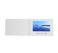 Cosiki Carte de Voeux Vidéo avec Vidéo HD 720p, Haut-Parleur Interne, Pack D'autocollants, Conception Compacte, Batterie de 500mAh, Idéal pour Les Mariages, Noël, Anniversaires (10 Pouces)