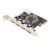 Cosiki Carte D'extension PCIe vers USB2.0, Adaptateur 4 Ports Haute Vitesse pour Châssis de Bureau, Idéal pour Circuit imprimé 7/XP/Vista/