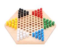 Cosiki Chinois Checkers, Chinois Checkers Game Board Game Chinese Chinese Board Wooden Colorful For Adult Kids Family