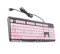 Cosiki Clavier de Dessin animé Mignon Filaire USB Ultra Fin pour la Maison, Le Bureau, L'Ordinateur Portable, Clavier Silencieux pour Ordinateur Portable, Jeu, Bureau Architecture de Colonne de
