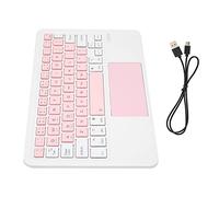 Cosiki Clavier sans Fil, Clavier à Fonctionnement Multi-Touch, Léger, Portable, Rechargeable avec Effet de Rebond Confortable, Idéal pour Tablette iOS 2021 Matepad 11 (Blanc Rosé)