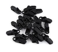 Cosiki Clips de Serrage Noirs pour Tente, 20 Pièces, pour Serrer le Camping, Boutons-pression Durables et Légers pour L'extérieur