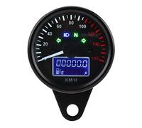 Cosiki Compteur de Vitesse Numérique LCD, Jauge de Vitesse de Moto Universelle avec écran LED HD, Compteur de à Coque pour Motos 12 V 0-160 Km/h