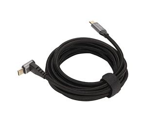 Cosiki Cordon USB C Flexible à 90 Degrés, Câble de Type C pour écran de Projection 4K 60Hz, pour Plate-forme à Vapeur, Ligne de Tressage en Alliage D'aluminium et en Nylon (300 cm)