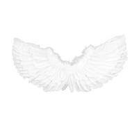 Cosiki Costume de Baguette de Bandeau de Plumes Blanches D'aile d'ange pour la Fête de Noël d'halloween, Enfants Adultes, 21,7x11,8 Pouces (Ensemble Trois pièces Ange Trompette)