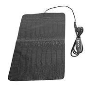 Cosiki Coussin Chauffant Anti-Rayures pour Reptiles, Tapis Chauffant Imperméable pour Lézards, Serpents, Tortues, Accessoire en Cuir PU pour Animaux de Compagnie pour Réservoir de Terrarium de (L)