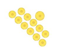Cosiki Couvercle de Bouton D', Ensemble de 12 Pièces, Couvercles de Boutons Poussoirs Mécaniques Durables et Confortables pour les Joueurs de Jeux de, 20.2mm 25.3mm (YELLOW)