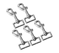 Cosiki Crochets Snap Pivotants, Crochets Pivotants à 360 Degrés Rotation de Rotation 316 Corgons à Ressort en Acier Inoxydable 5pcs 27 Mm carré à Bout de Dérivation Snap Swivels for Belt Dog Laeh