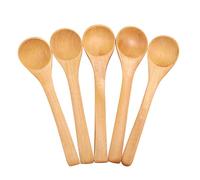 Cosiki Cuillères en Bois pour Cuisiner, Cuillères en Bois Naturelles en 30 Pcs, 4,9 Pouces, Mini-cuillères Lisses Arrondies Légères et Poignée Antidérapante