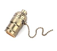 Cosiki Douille de Lumière Vintage E27 en Aluminium avec Chaîne de Traction pour Lampe de Table de Bureau, Support Durable pour Cuisine, Chambre à Coucher, Salon, Aluminium de qualité Supérieure