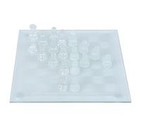 Cosiki Échecs Géants, échecs en Verre Set Crystal International Chess 25x25cm en Verre Polonais en d' en 1 en Damier et 32 Chessman