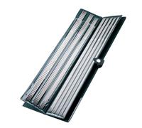 Cosiki Ensemble D'aiguilles à Tricoter Droites en Acier Inoxydable, Multi-tailles, Durables, pour Pull, Artisanat, Bricolage, 44 Pièces, pour Adultes et Enfants, 25cm/36cm (36 cm)