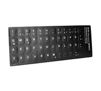 Cosiki Ensemble D'autocollants pour Clavier Allemand pour Ordinateur de Bureau et Portable avec Revêtement Imperméable et Facile à Coller pour Claviers de 10 à 17 Pouces