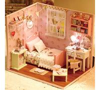 Cosiki Ensemble de Jouets en Bois pour Maison de Poupée Miniature, Bricolage, Cadeau pour Enfants, pour Améliorer la créativité et Les Liens Parents-Enfants (Princesse du Soleil)
