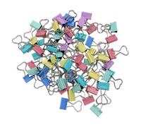 Cosiki Ensemble de Pinces à Reliure en Forme de Cœur pour Organiser des Fichiers et des Documents avec des Couleurs Adorables, 50 Trombones en Métal