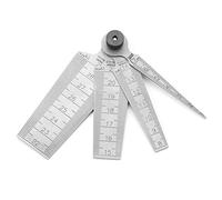 Cosiki Ensemble de Règles de Jauge D'épaisseur Durables en Acier Inoxydable pour Mesurer la Taille de L'écart, Jauge Conique pour Outil D'inspection des Trous, Ensemble de 4 Pièces pour les