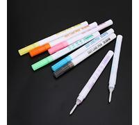 Cosiki Ensemble de Stylos à Contour, 8 Pièces, Stylos D'écriture et de Dessin à Double Ligne de Couleur Vive pour L'artisanat et les œuvres D'art, Largeur de Ligne de 1 à 2mm