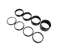 Cosiki Ensemble de Tubes D'extension de Télescope M54x0,75 pour un Réglage Précis de la Mise au Point Arrière en Astrophotographie, Kit D'adaptateur en Alliage Noir 8 Pièces