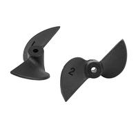 Cosiki Ensemble D'hélices de Bateau RC, Lames en Plastique élastiques Durables pour Arbre de 2 Mm, Forte Poussée pour Navire sous-Marin RC, Poids Léger pour Un Fonctionnement Sûr