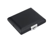 Cosiki Étui de Rangement pour Anches de Basson en Cuir PU Noir, Nettoyage Léger et Durable pour Les Amateurs de Basson, Bois + Cuir PU, 3,62x3,07x0,87 Pouces