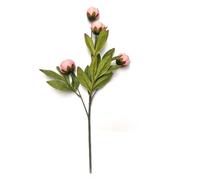 Cosiki Faux Peony Flowers Artificial Silk Bouquets (Pink)